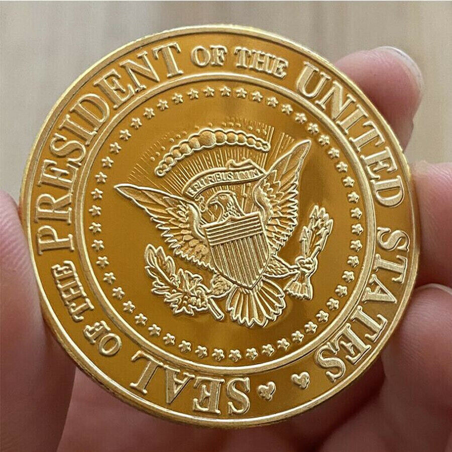 2020 Joe Biden & Harris Collectible Challenge Coins, Biden US-Präsident DNC ​​Siegesgoldmünze mit Seilkante