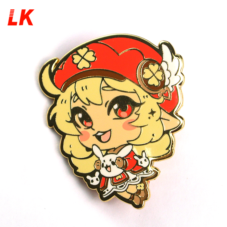 China Factory Custom Metall Logo Anime Glitter Pin Hut Abzeichen Revers weiche harte Emaille Pins