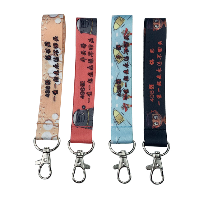 Glatte Polyester-Lanyard-Rolle mit Schlüsselanhängerhalter