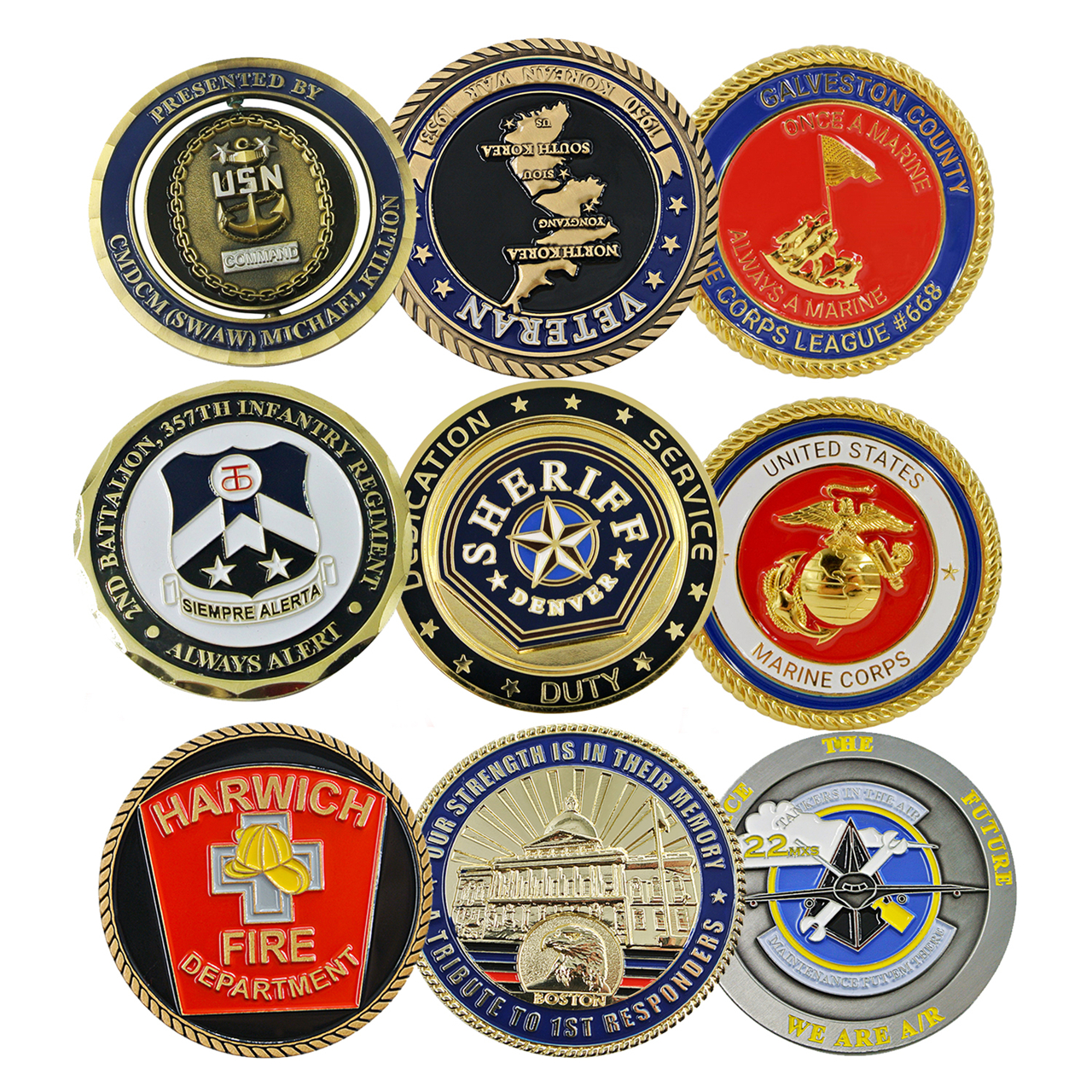 Benutzerdefinierte militärische Herausforderungsmünzen benutzerdefinierte Herausforderungsmünze