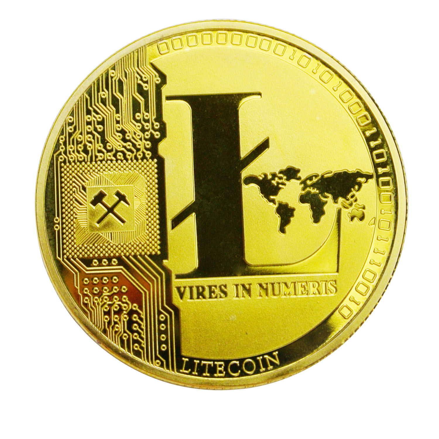 Erstellen Sie online Ihre eigene benutzerdefinierte Form, Bitcoin-Gedenkbit-Goldmünze