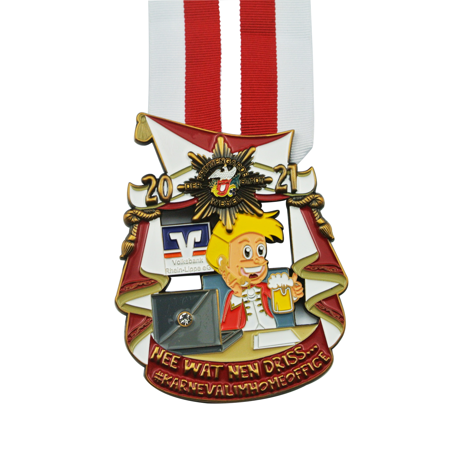 u003Ci>Cheerleading Fiesta Carnival Medal 【Antique Silver Plated, Casted, Individual Shape Enamel Colors, Incl.u003C/i> u003Cb>Cheerleading-Fiesta-Karnevalsmedaille 【Antik versilbert, gegossen, individuelle Form, Emailfarben, Inkl.u003C/b> u003Ci>Cord】u003C/i> u003Cb>Kabel】u003C/b>