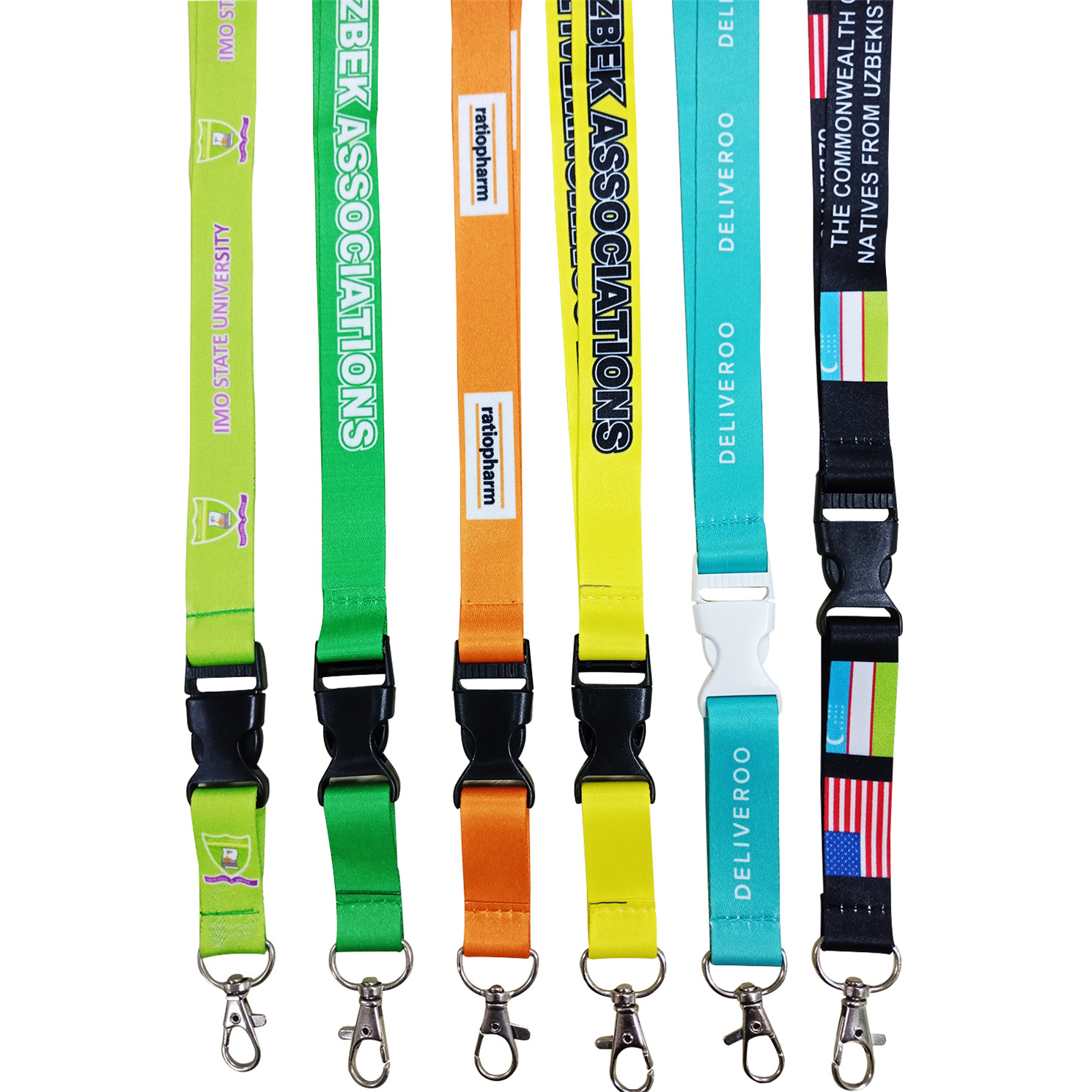 Maßgeschneidertes verstellbares Lanyard aus Nylongewebe