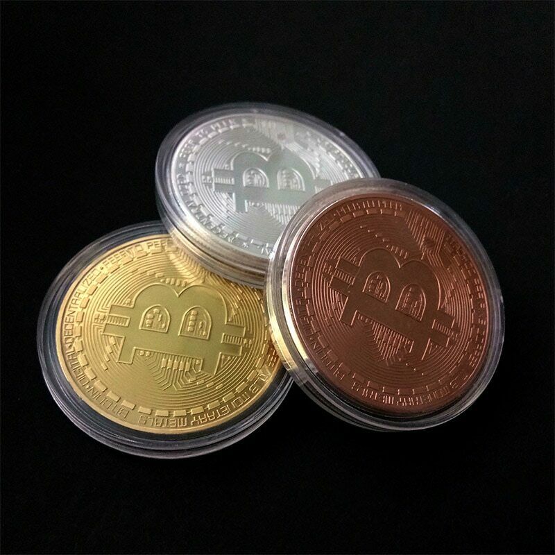 Großhandel benutzerdefinierte Zinklegierung graviert Logo Souvenir Bitcoin Coin Bit Coin